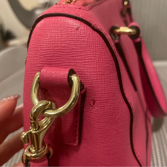 Coach saffiano leather mini satchel - hot pink - Picture 3 of 10